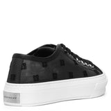 City low black mesh sneakers