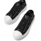 City low black mesh sneakers