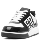 G4 low top white leather sneakers