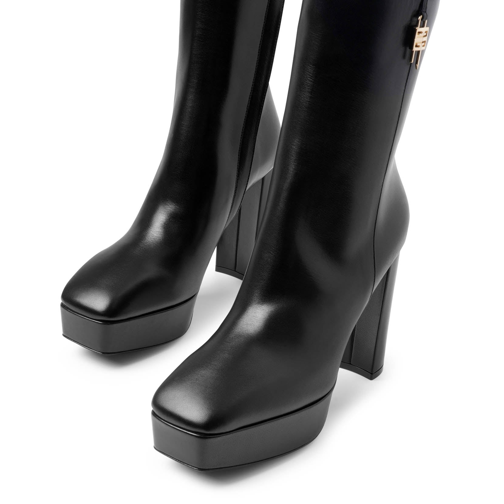 Shop Givenchy G Lock Black Platform Ankle Boots