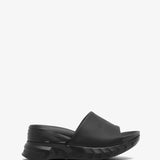 Marshmallow black wedges