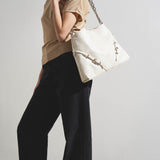 Voyou medium white chain bag