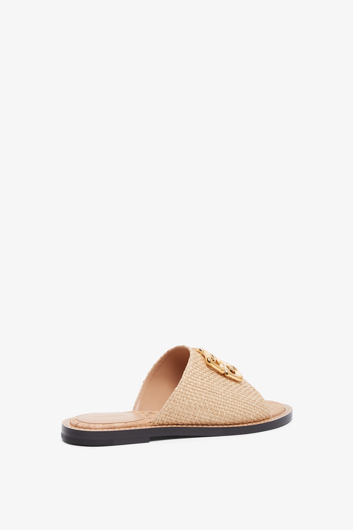 Shop Givenchy 4g Liquid Raffia Flat Mules