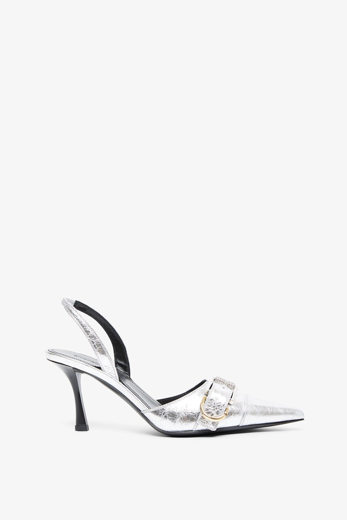 Shop Givenchy Voyou Silver Slingback Pumps