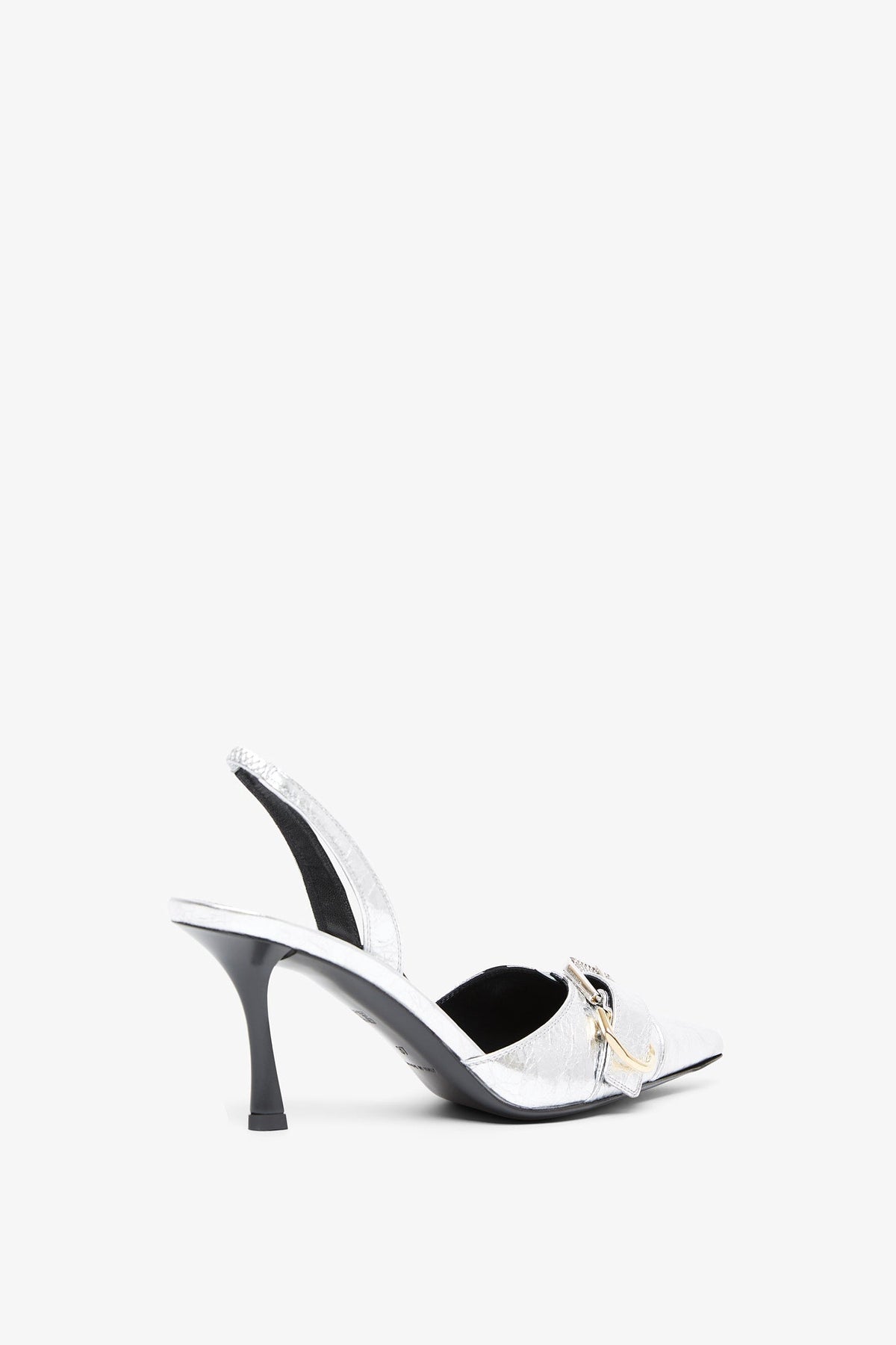 Shop Givenchy Voyou Silver Slingback Pumps