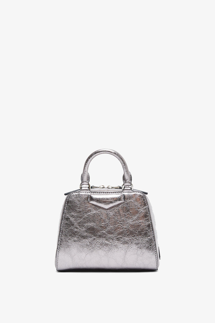 Antigona Cube nano silver bag