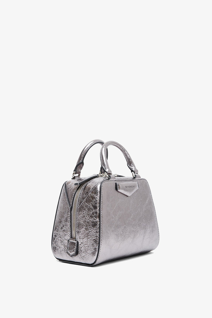 Antigona Cube nano silver bag