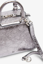 Antigona Cube nano silver bag