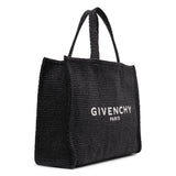 G-tote black raffia tote bag