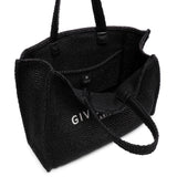 G-tote black raffia tote bag