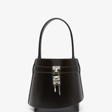 Shark lock black bucket bag