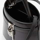 Shark lock black bucket bag