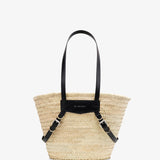 Plage Voyou raffia medium black bag