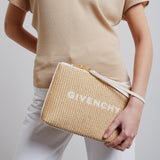 Travel raffia pouch