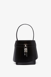 Shark lock black bucket bag