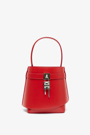 Shark lock red bucket bag