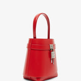 Shark lock red bucket bag