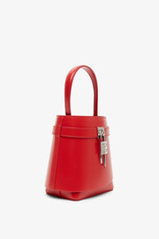 Shark lock red bucket bag