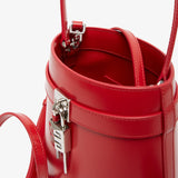 Shark lock red bucket bag