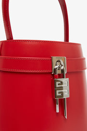 Shark lock red bucket bag