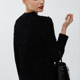 Crewneck black cardigan