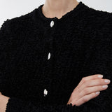 Crewneck black cardigan