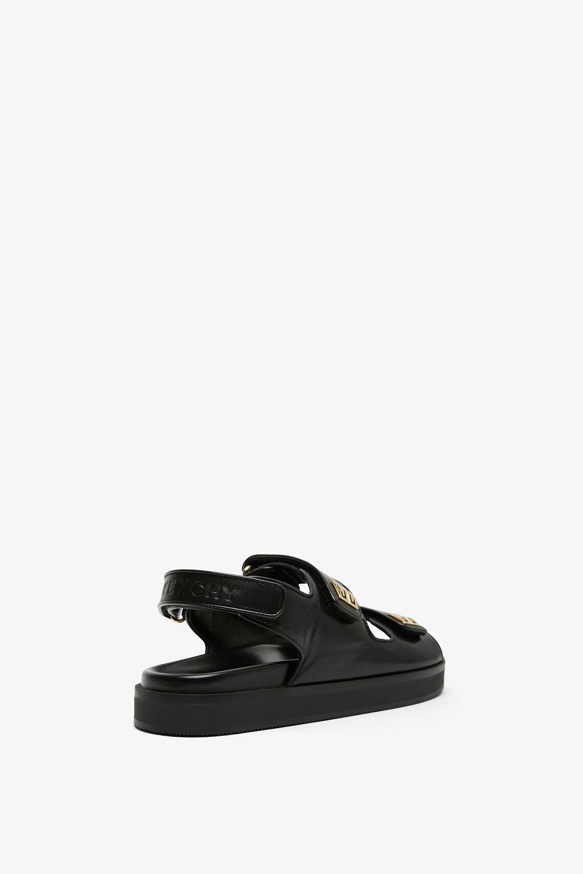 GIVENCHY 4G BLACK STRAP FLAT SANDALS