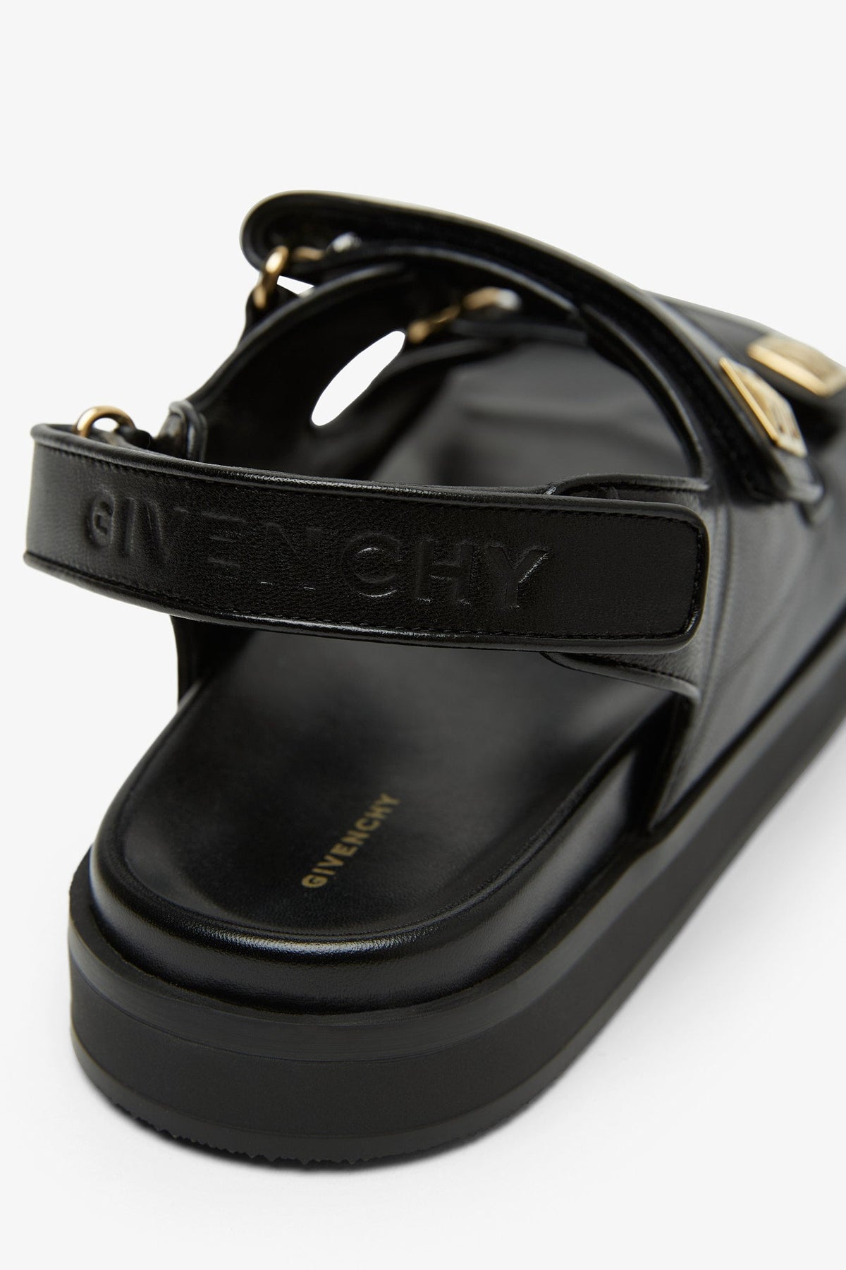 GIVENCHY 4G BLACK STRAP FLAT SANDALS