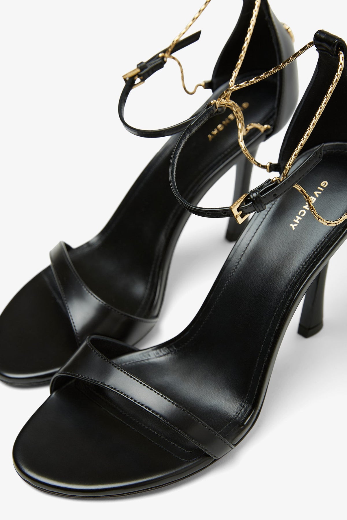 GIVENCHY 4G 95 LIQUID BLACK SANDALS