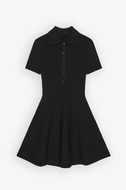 Polo collar short dress