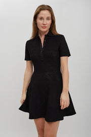 Polo collar short dress