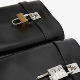 Shark lock leather pant boots