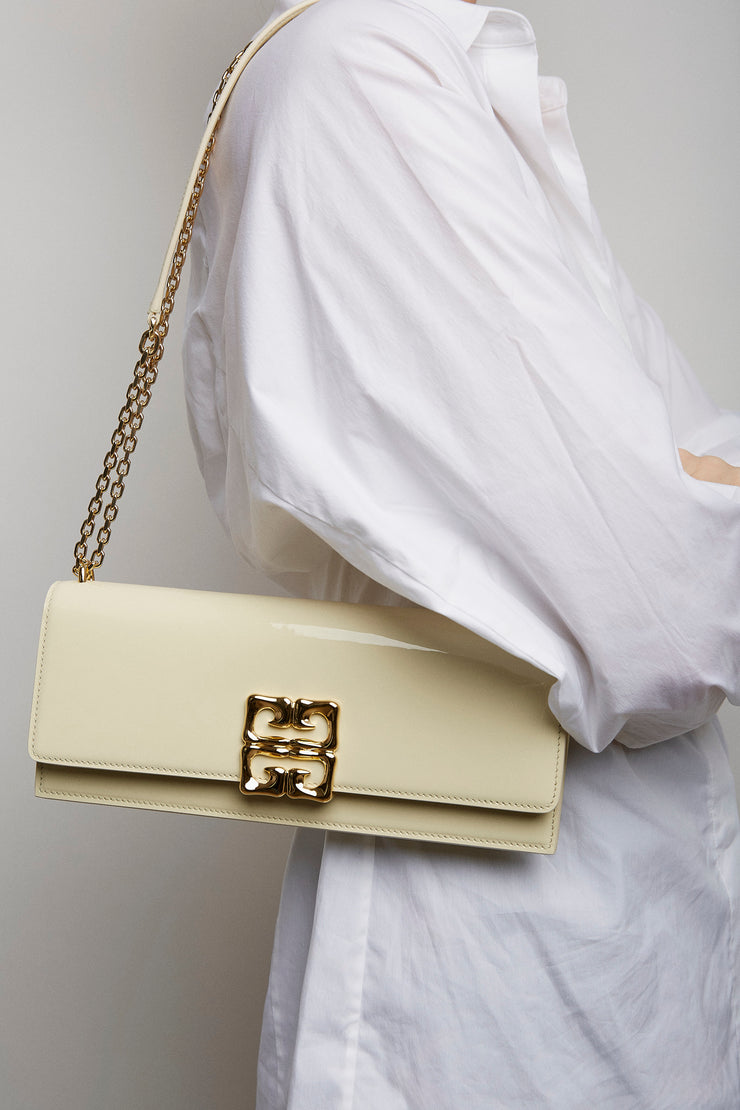 4G small chain cream clutch