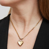 Heart lock small necklace