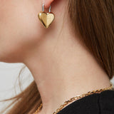 Heart lock small earrings