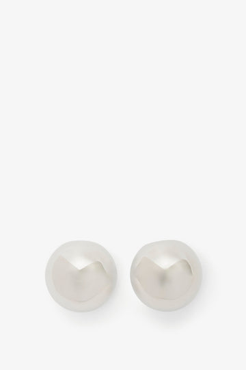 Curve silvery medium earrings