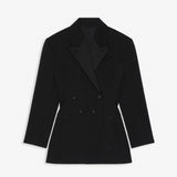 Pleated back smoking jacket