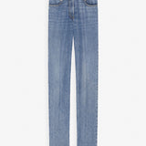 Back details denim pants