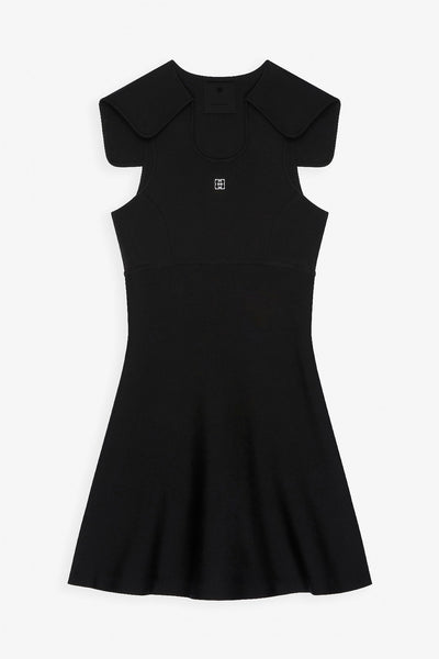 Sailer color black short dress