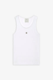 White logo tank top
