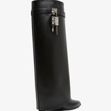 Shark lock 90 black leather boots