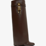Shark lock 90 brown leather boots
