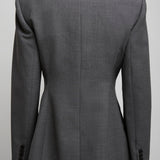 Double breasted grey jacket