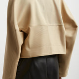 Short beige zipped jacket