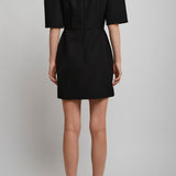 Mini black cocoon dress