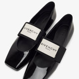Black logo ballerinas
