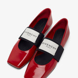 Red logo ballerinas