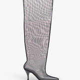 Drawing a Blank 85 black mesh boots