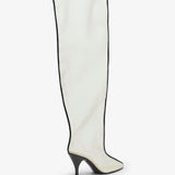 Drawing a blank 85 ivory mesh boots
