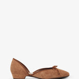 24/7 brown suede ballerina flats